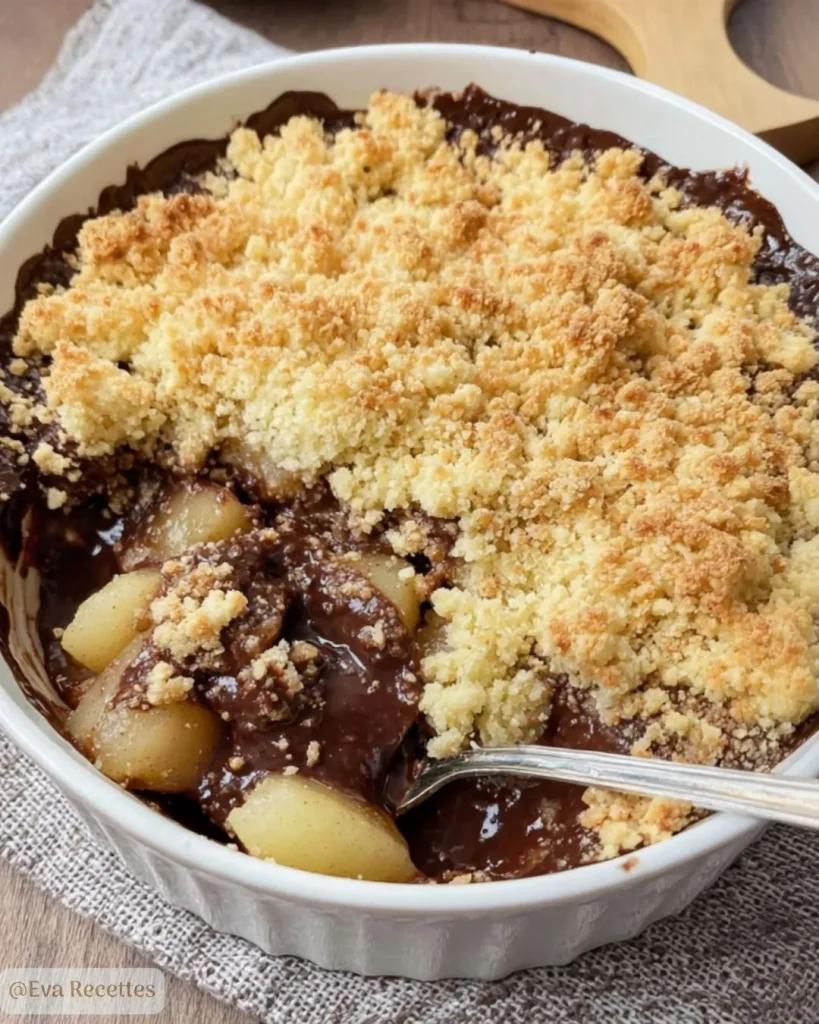 Crumble poire chocolat facile pour un goûter réconfortant 3 Crumble poire chocolat