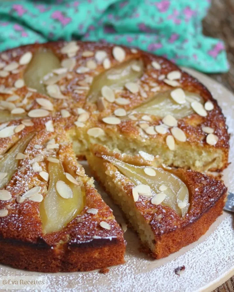 Gâteau fondant poires amandes maison 3 Gâteau fondant poires amandes maison