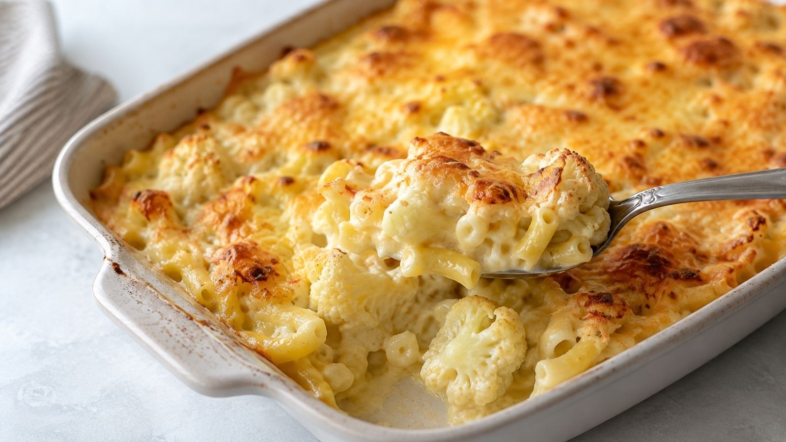 Accueil 2 Gratin de Pâtes au Chou-Fleur et Comté : Crémeux et Doré