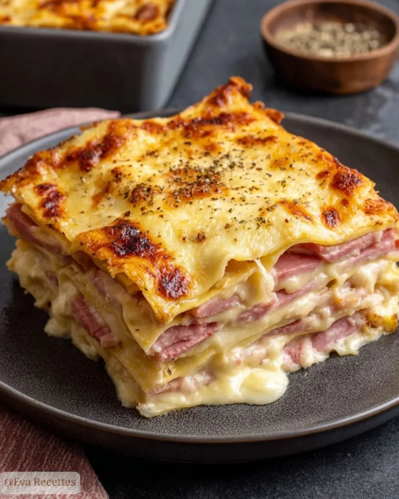 Lasagnes jambon fromage facile 3 Lasagnes au Jambon et Fromage Fondant