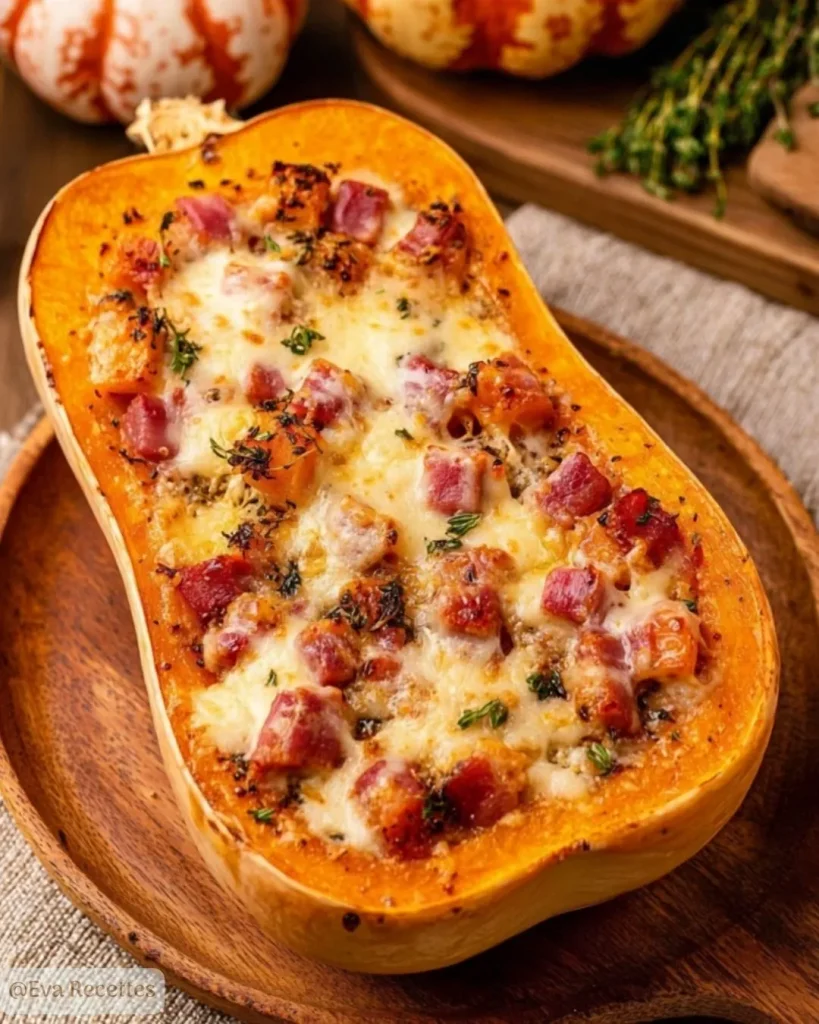 Butternut rôti au reblochon et lardons 3 Prépartion du Butternut rôti au reblochon et lardons