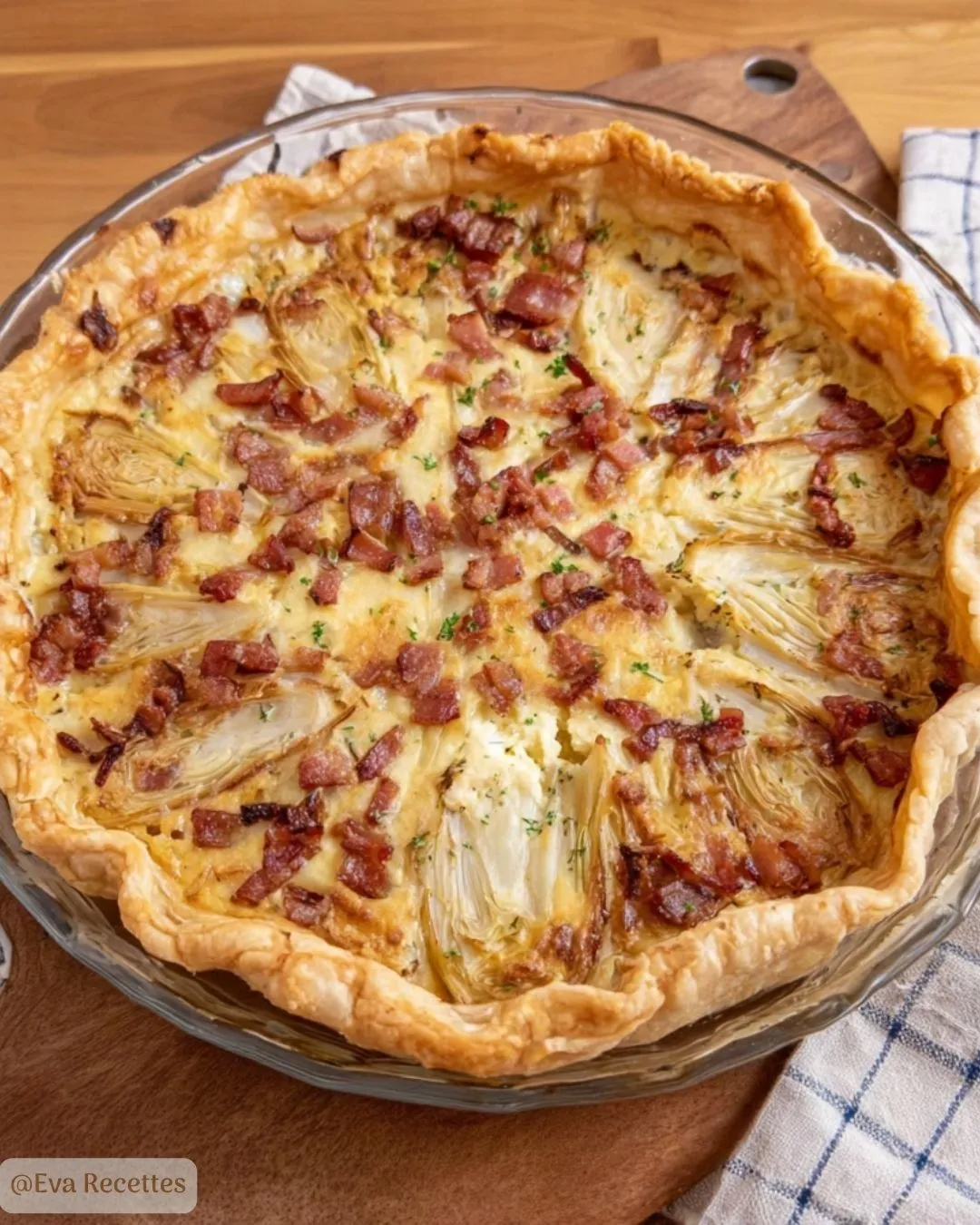 Recette Tarte aux endives lardons et camembert