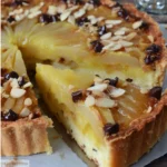 Tarte amandine aux poires et pépites de chocolat
