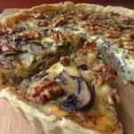 Tarte aux noix, échalotes et champignons facile