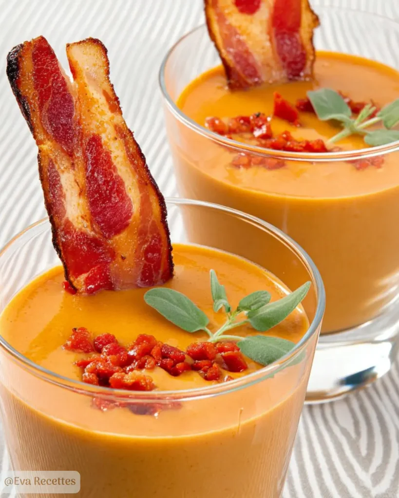 Verrines butternut chorizo lard fumé 3 Verrines de Butternut au Chorizo et Lard