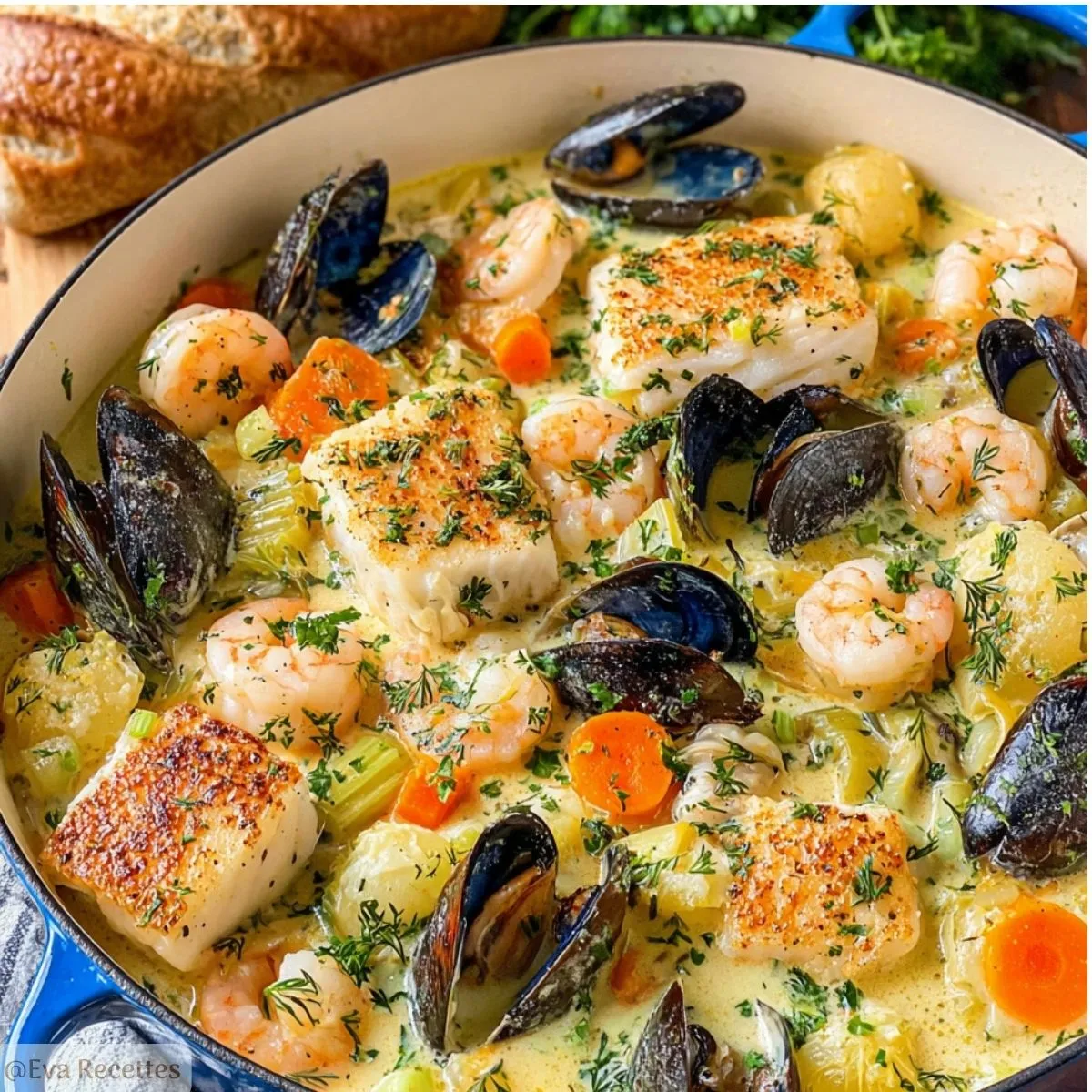 Accueil 8 Cocotte Dieppoise aux Poissons et Fruits de Mer