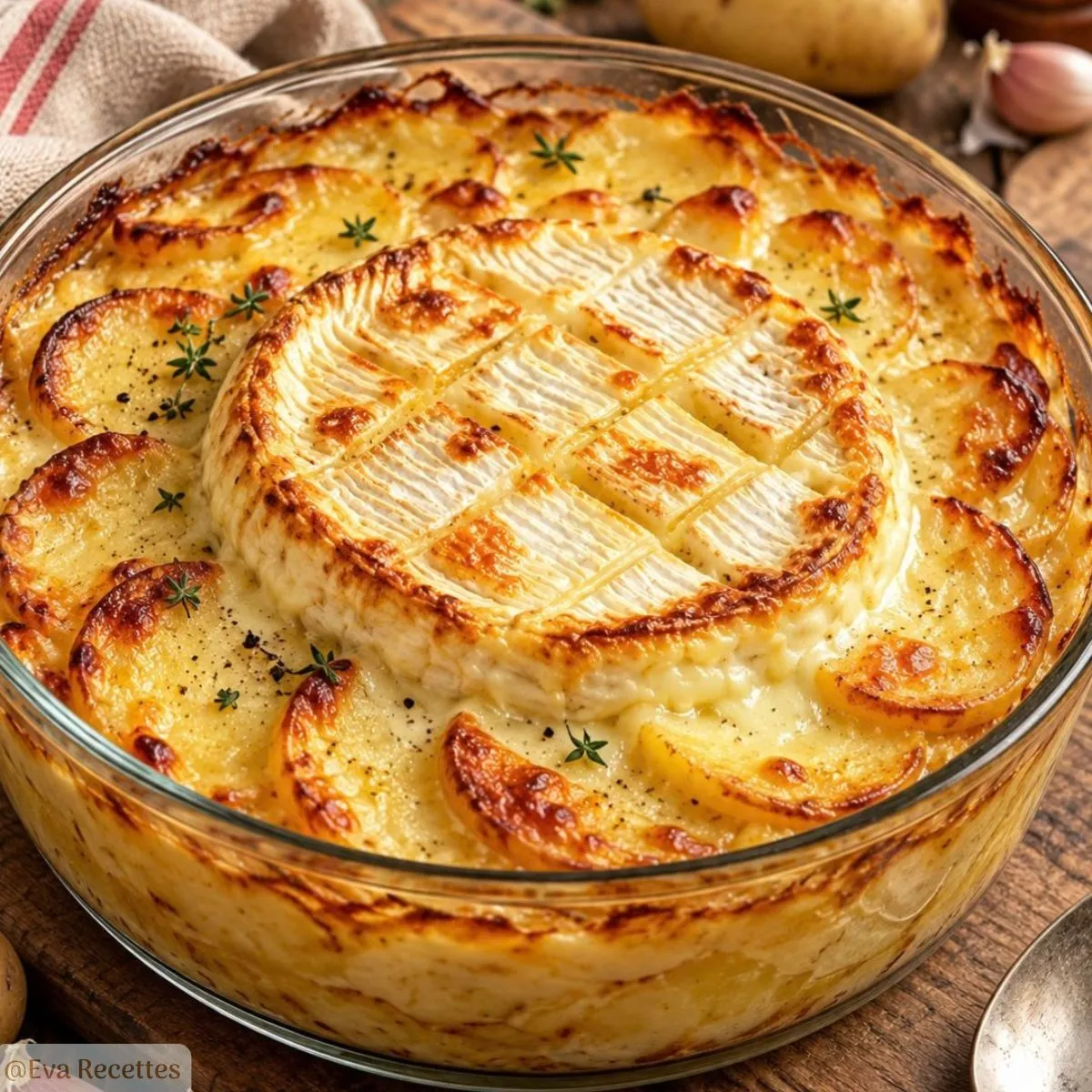 Accueil 7 Gratin fondant au camembert facile et onctueux