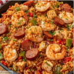 Jambalaya Créole poulet saucisse crevettes