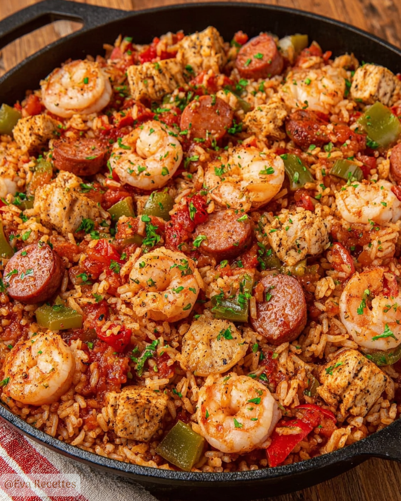 Recette Jambalaya Créole poulet saucisse crevettes 3 Jambalaya Créole poulet saucisse crevettes