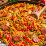 Riz à l’Espagnole au Poulet et aux Poivrons