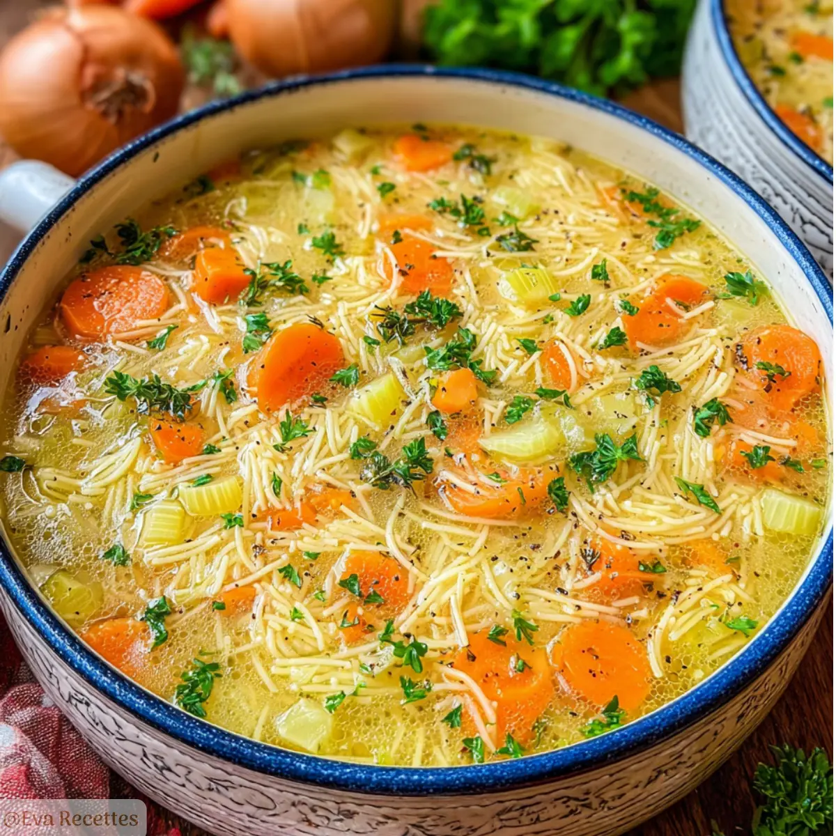 Accueil 1 Soupe aux vermicelles et petits légumes maison