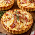 Tartelettes au Camembert, Pommes et Lardons