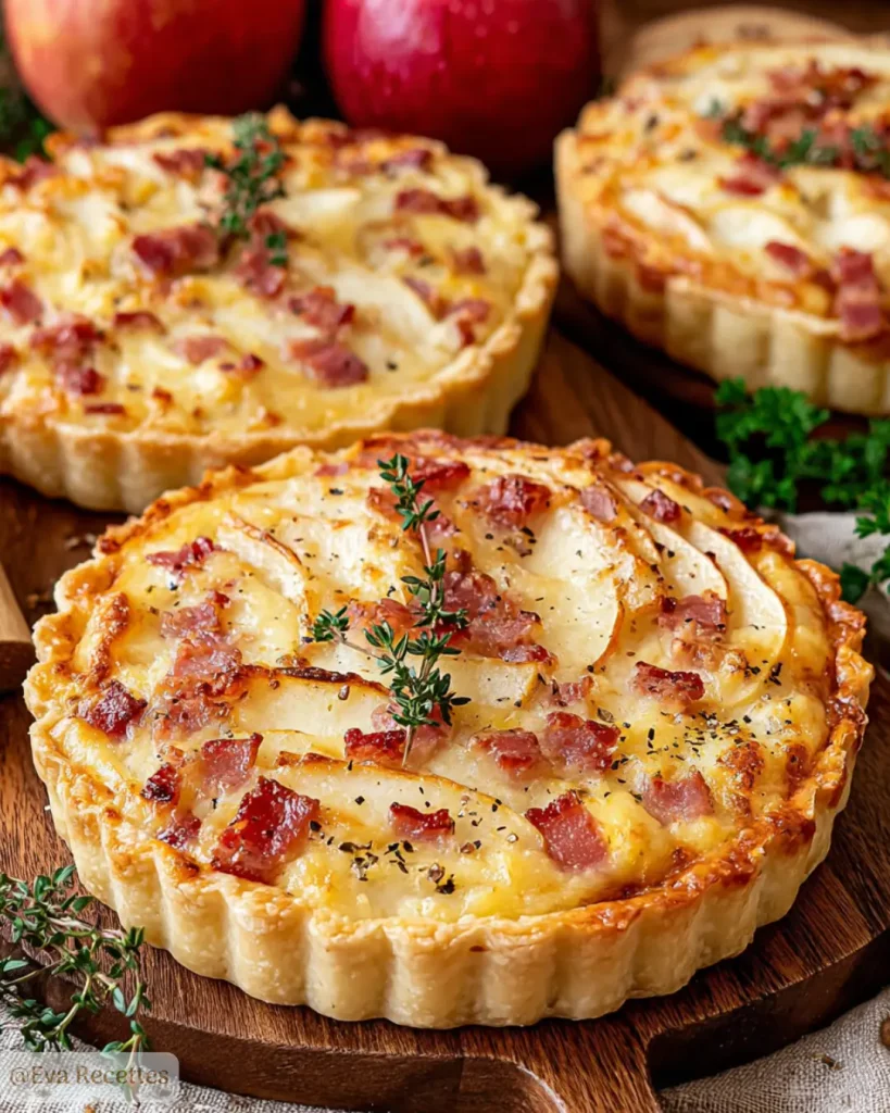 Tartelettes au camembert pommes et lardons 3 Tartelettes au Camembert, Pommes et Lardons