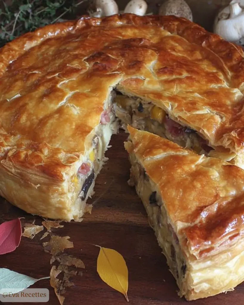 Tourte aux champignons et pommes de terre savoureuse 3 Tourte d’Automne aux Champignons